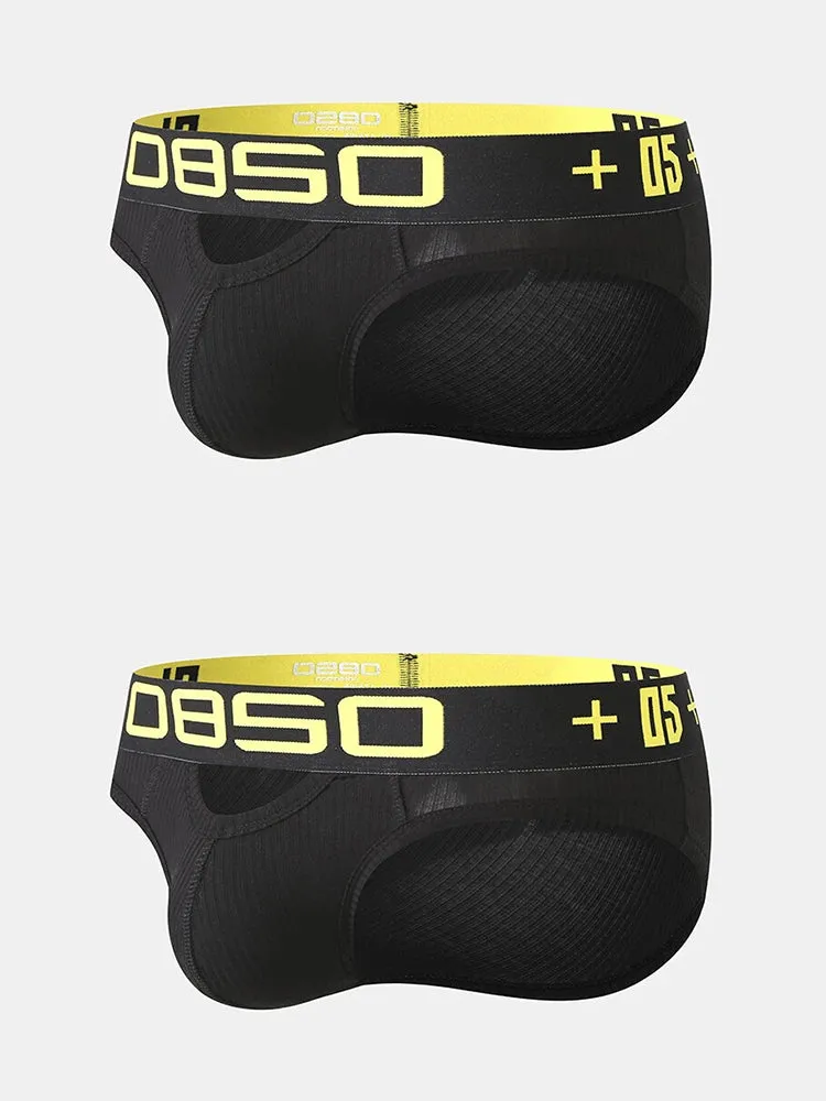 2 Pack Men's Hips Lifting Cotton Low-rise Briefs