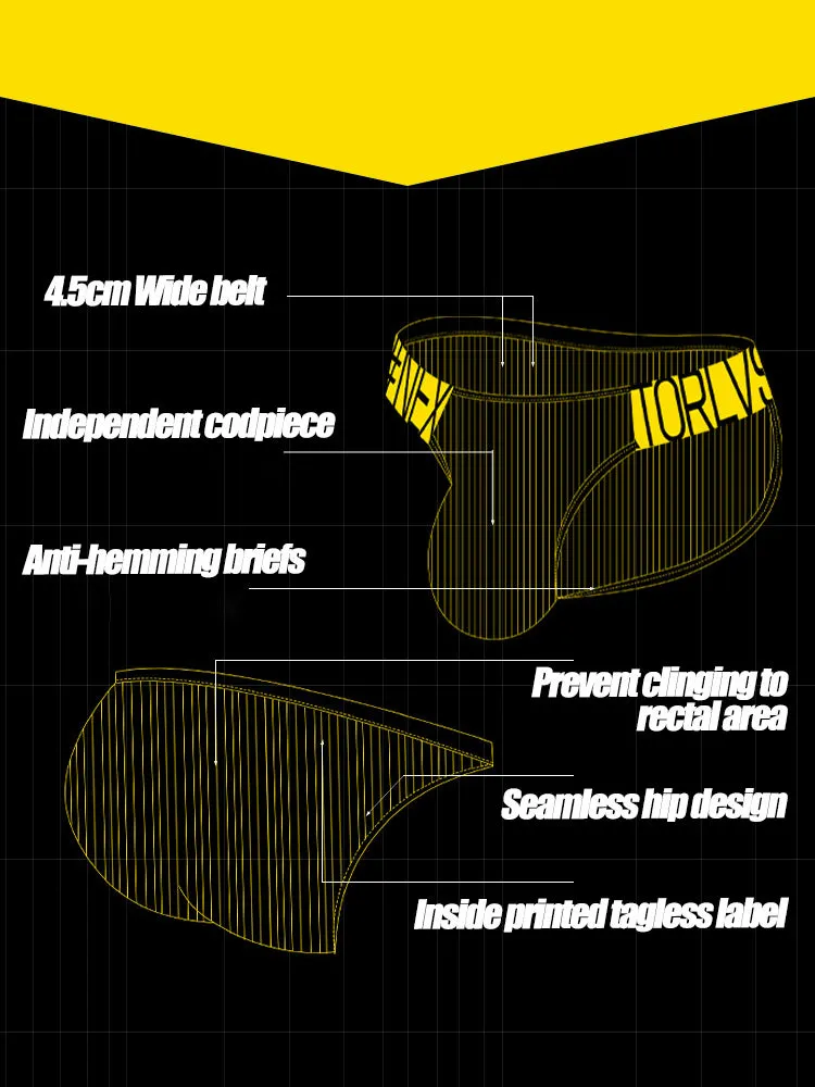 2 Pack Men’s Wide Waistband Big Pouch Briefs