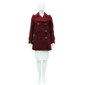 6267 WOOL BURGUNDY PEACOAT