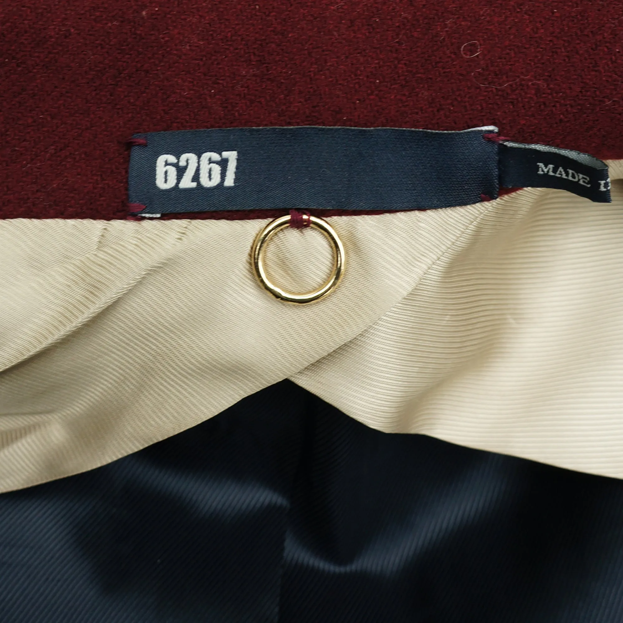 6267 WOOL BURGUNDY PEACOAT