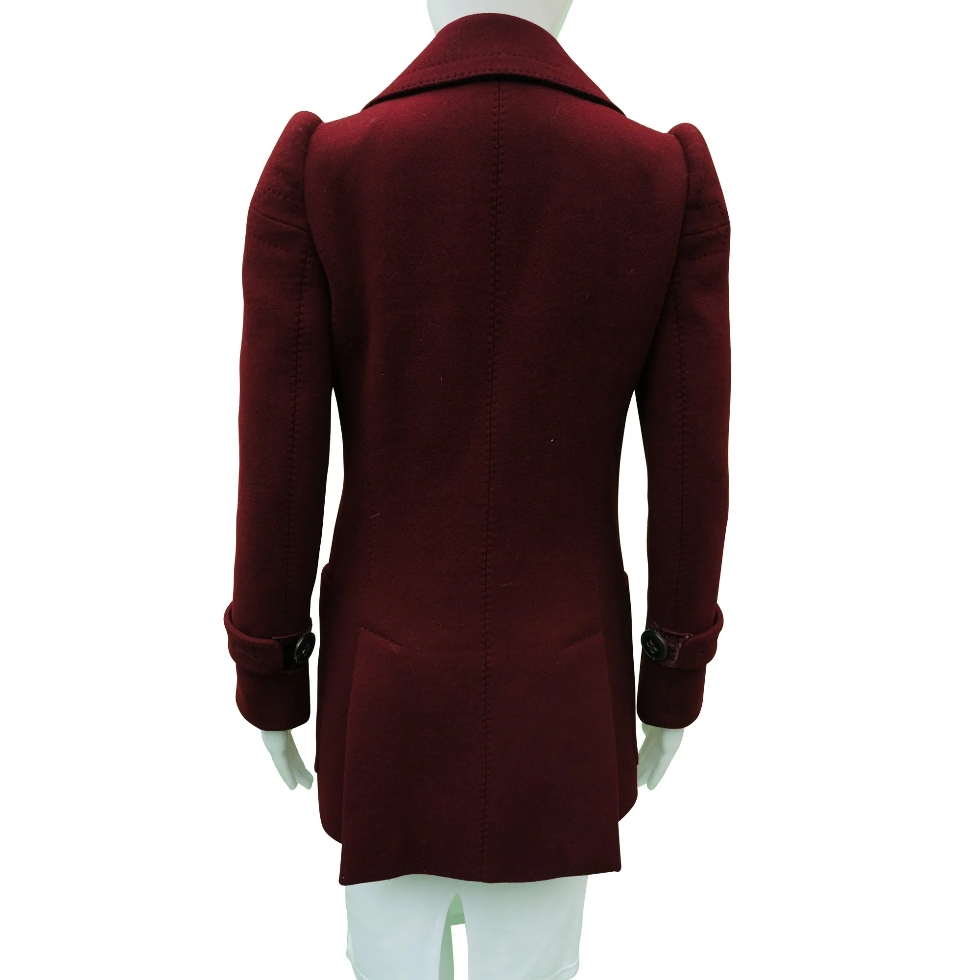 6267 WOOL BURGUNDY PEACOAT