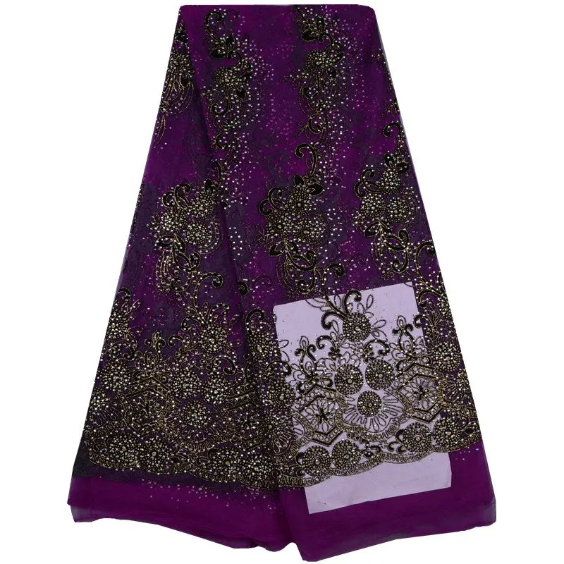 African Lace Fabric With Stones 2019 Fashion French Lace Fabric