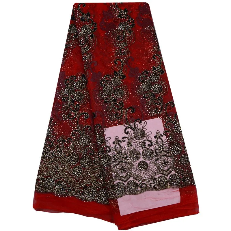 African Lace Fabric With Stones 2019 Fashion French Lace Fabric