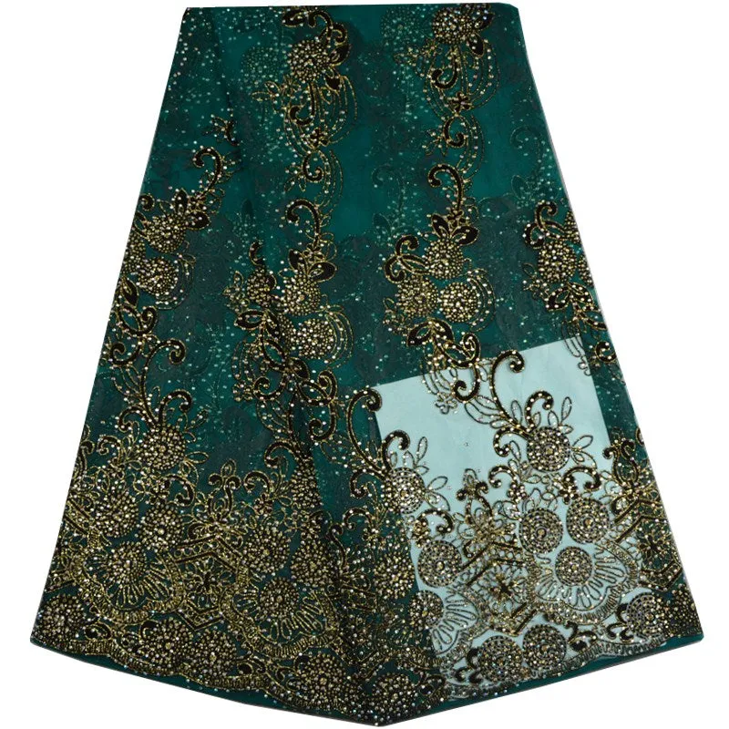 African Lace Fabric With Stones 2019 Fashion French Lace Fabric