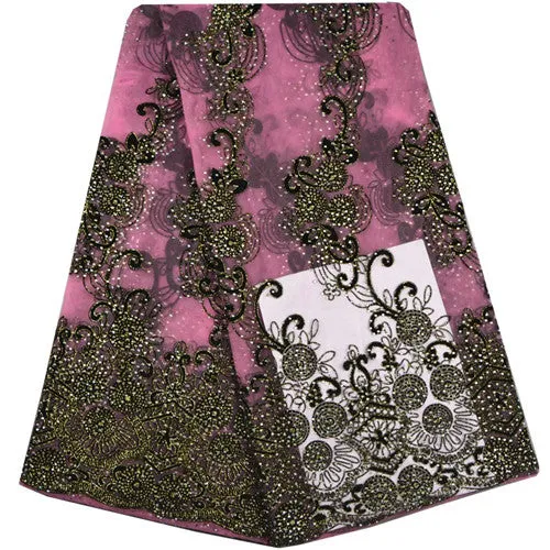 African Lace Fabric With Stones 2019 Fashion French Lace Fabric