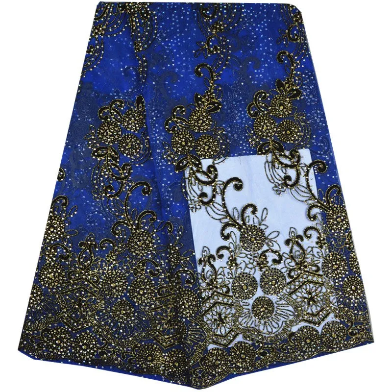 African Lace Fabric With Stones 2019 Fashion French Lace Fabric