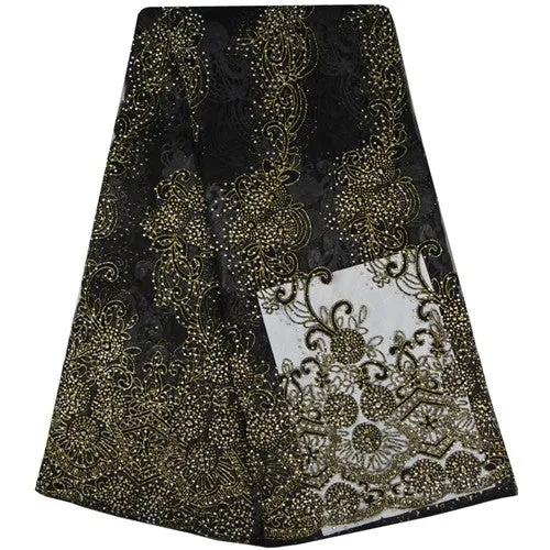 African Lace Fabric With Stones 2019 Fashion French Lace Fabric