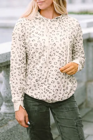 *APP EXCLUSIVE* Leopard Print Long Sleeve Hoodie