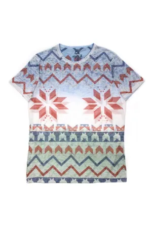 Aqua Printed T-Shirt
