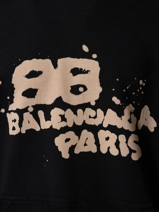 Balenciaga   Hand drawn BB icon cotton hoodie 