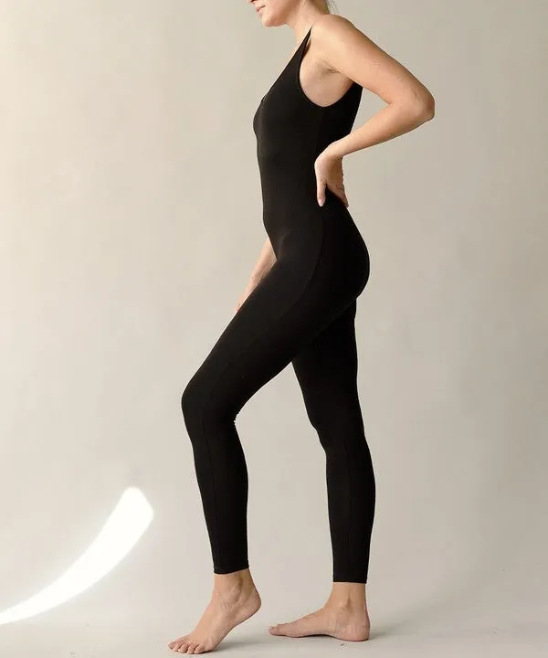 BAMBOO YOGA OVERALL NEW BLACK * Online Only*