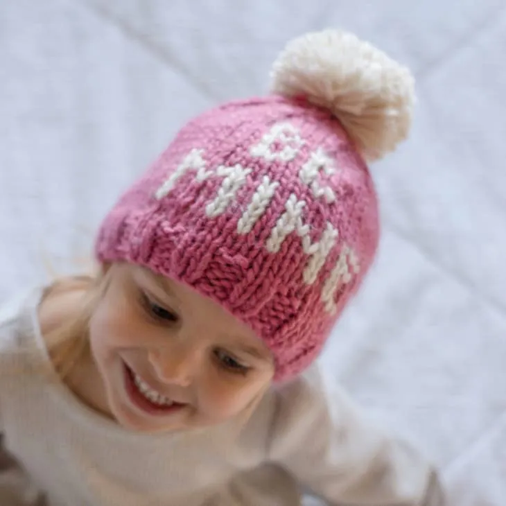 Be Mine Valentine's Day Hand Knit Beanie Hat