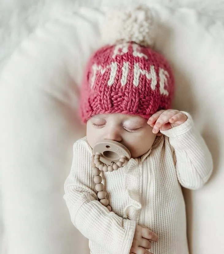 Be Mine Valentine's Day Hand Knit Beanie Hat