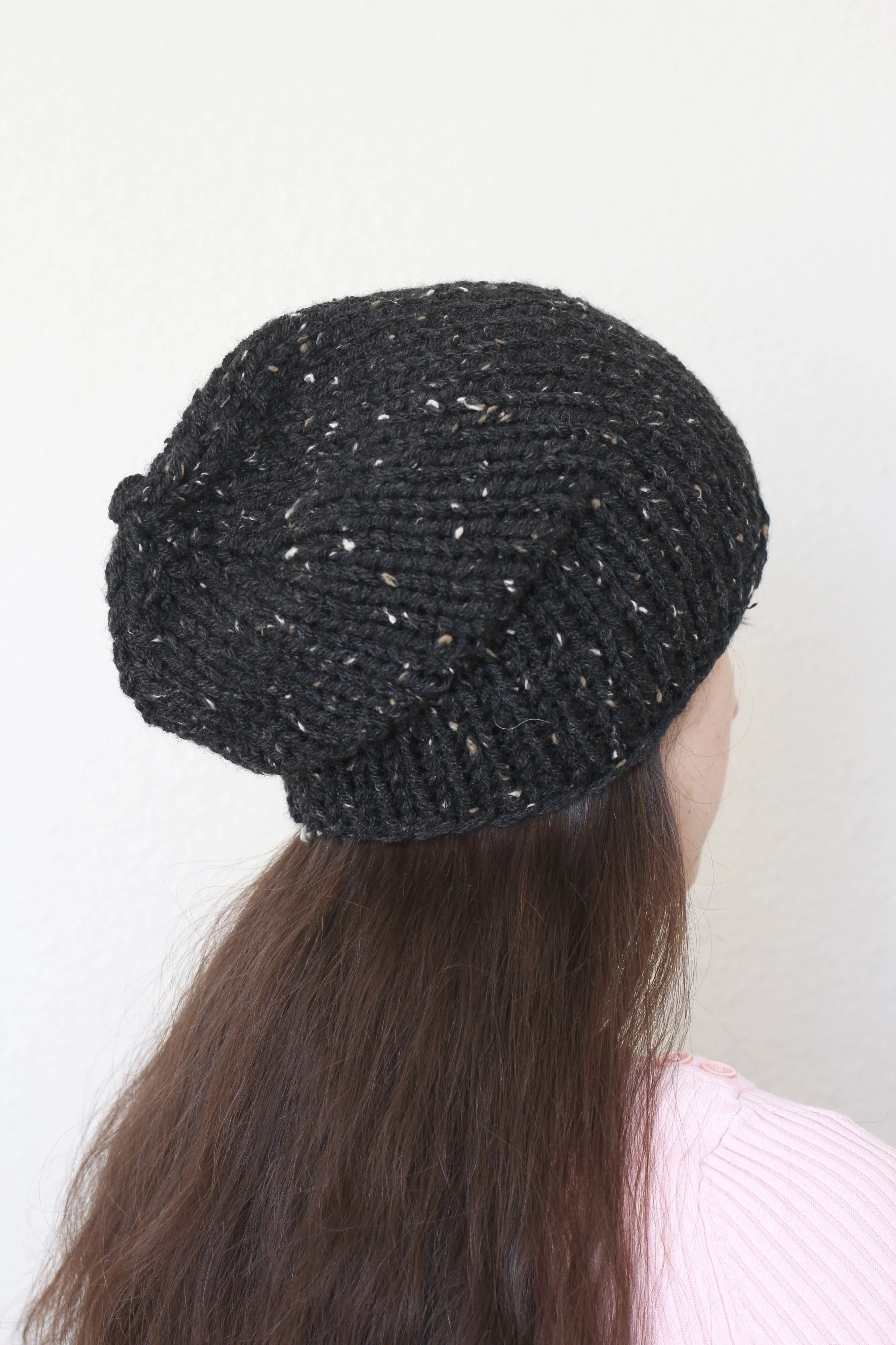 Beanie hat, knit hat, slouchy hat, knit beanie in mustard yellow color