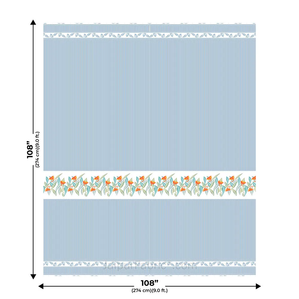 Blue Eco Friendly Pure Cotton King Size Double BedSheet
