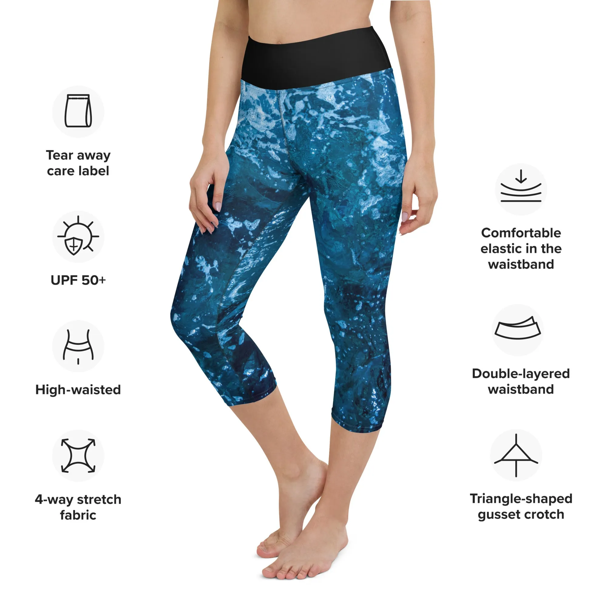 Bottom Time Eco-Friendly Capri Dive Leggings, water
