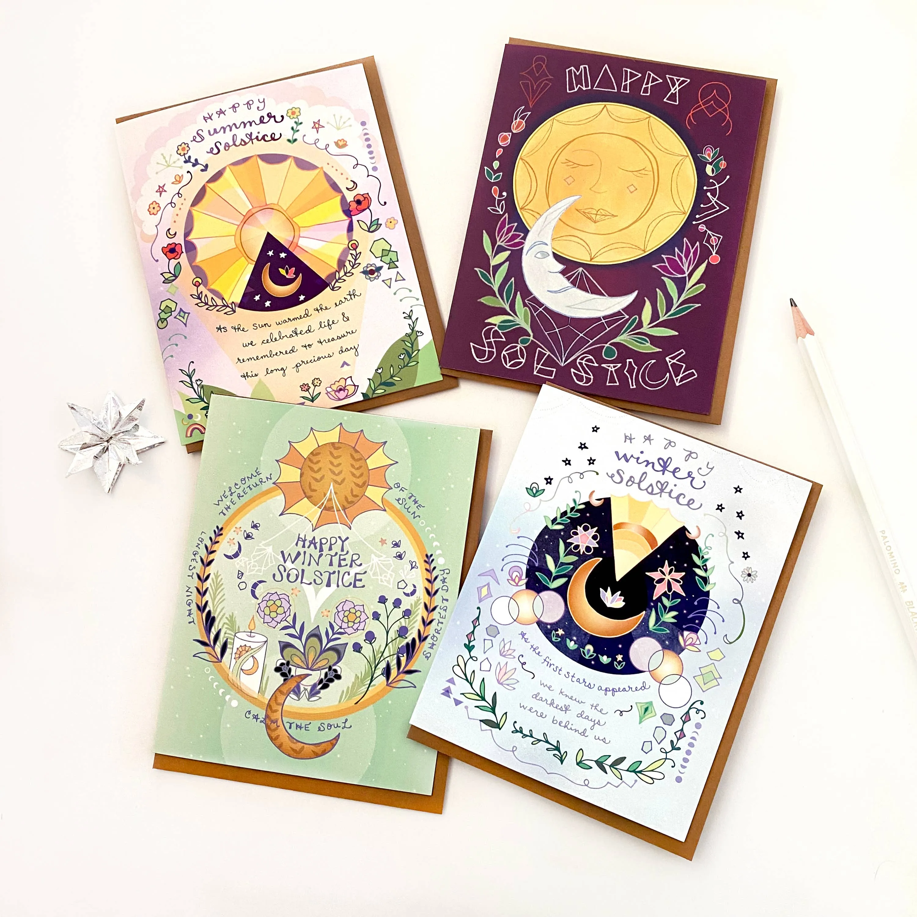 Box of Happy Solstice Cards (8 cards)