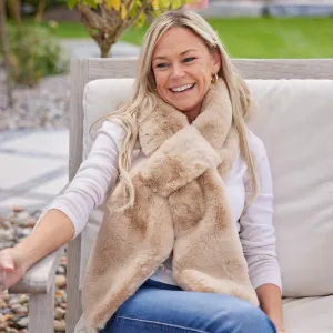 Camel Faux Fur Scarf