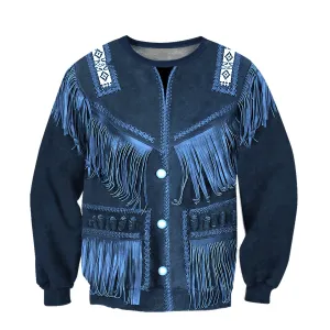 Cowboy Jacket Blue Cosplay 3D Over Printed Unisex Sweatshirt Hoodie Shirts, Idea gift for Cowboy