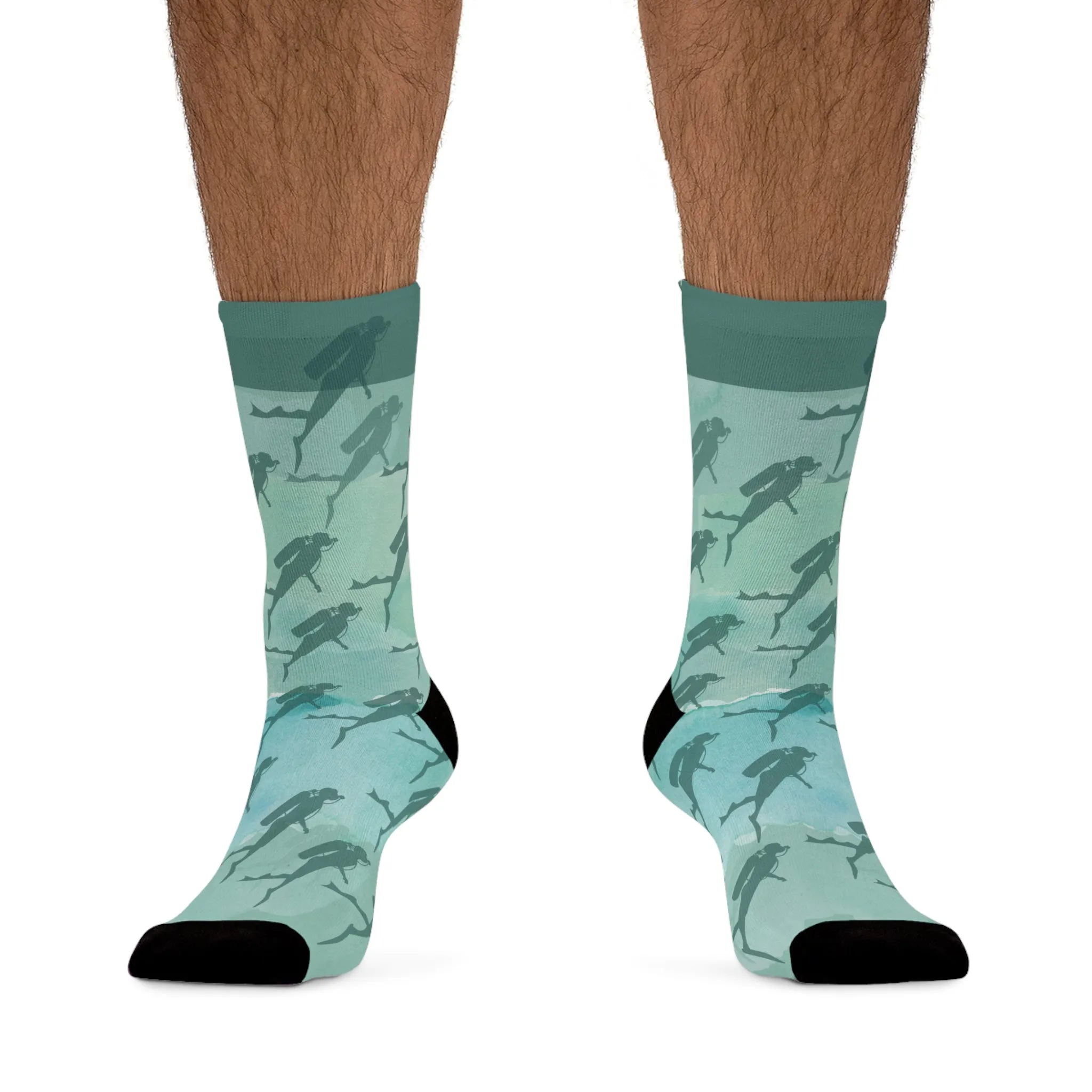 Eco-Friendly Scuba Diver Design Socks