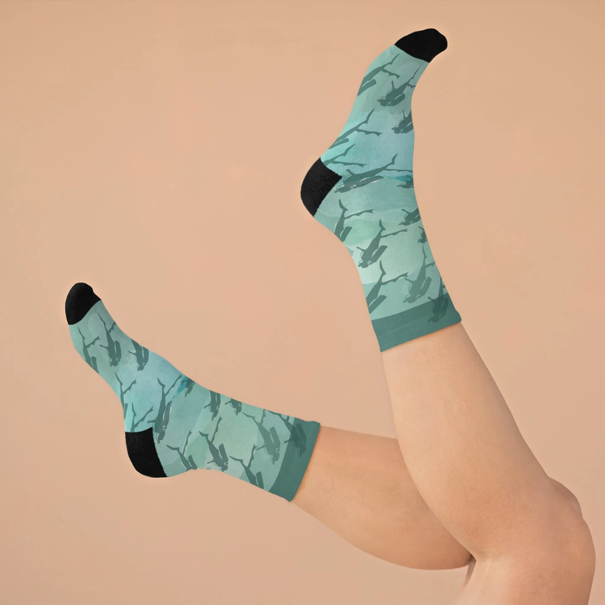 Eco-Friendly Scuba Diver Design Socks