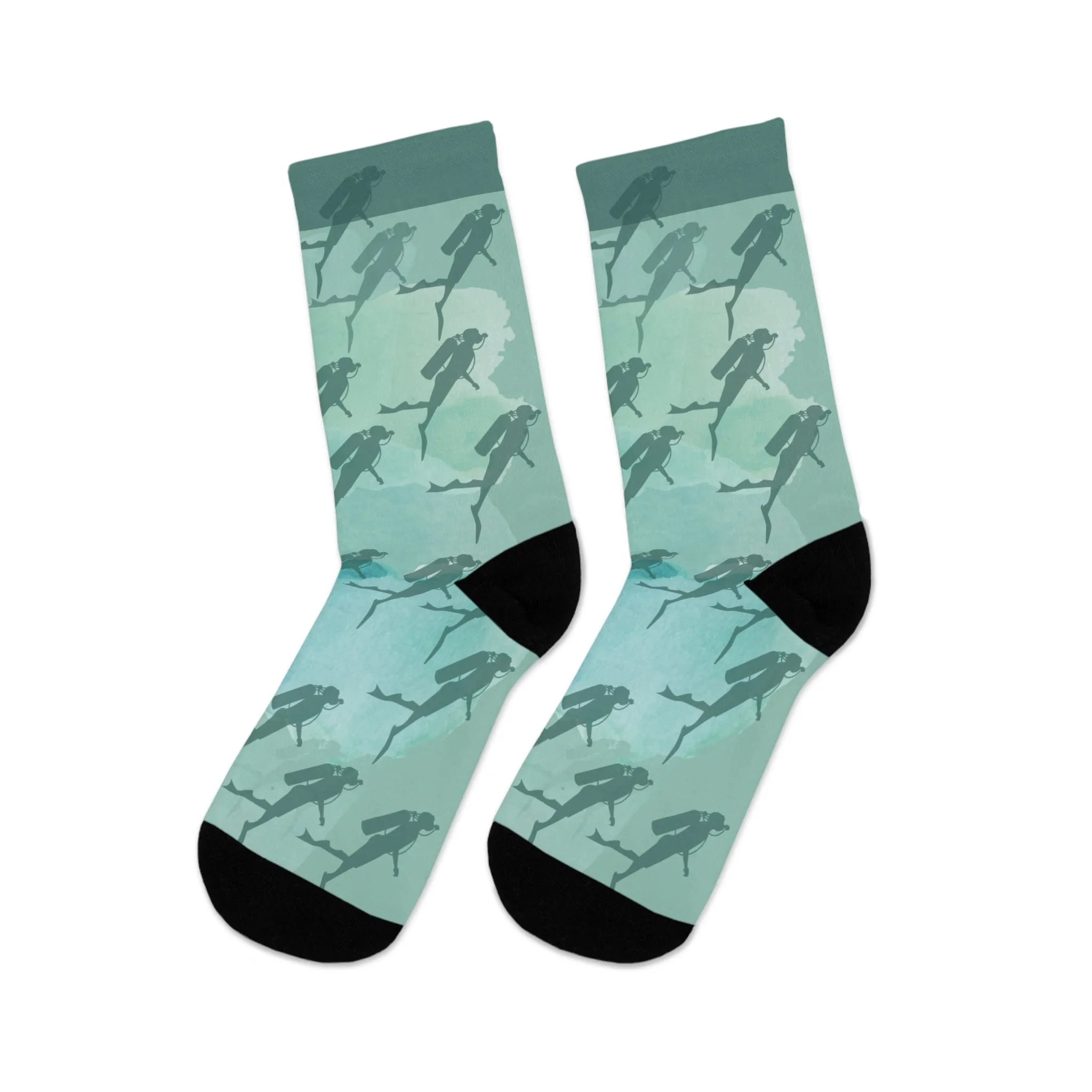 Eco-Friendly Scuba Diver Design Socks