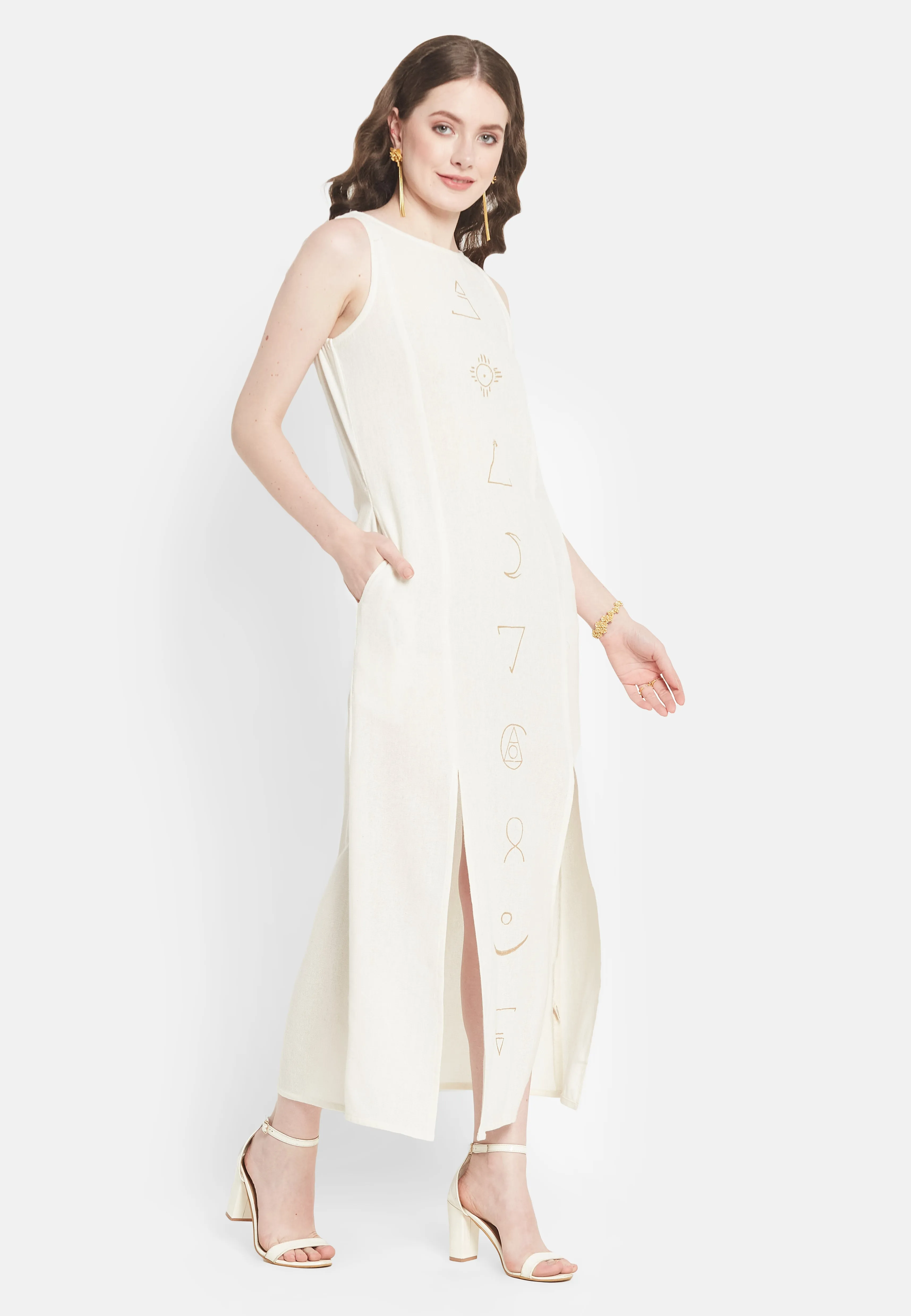 Elara White Dress