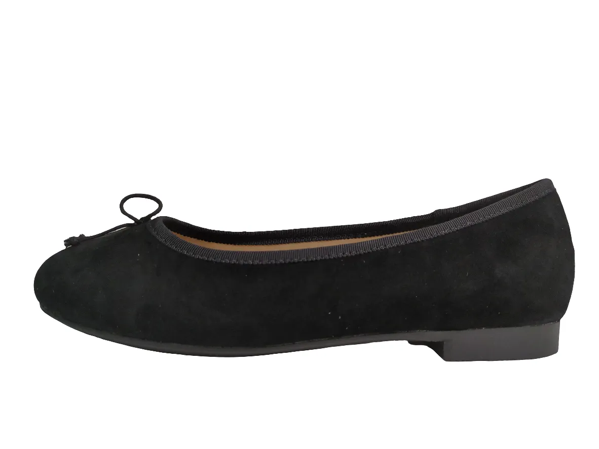 Emerald  Black Suede Ballet Flat 114