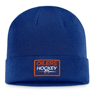 Fanatics Men's NHL Edmonton Oilers 2023 AP Cuffed Knit Toque Blue