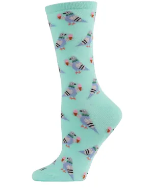 Feed the NYC Pigeons Bamboo Blend Crew Socks