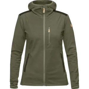 Fjällräven Women&#x27;s Keb Fleece Hoodie Laurel Green/Deep Forest | Buy Fjällräven Women&#x27;s Keb Fleece Hoodie Laurel Green/Deep Forest here | Outnorth