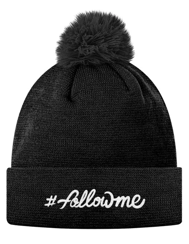 #followme Pom Pom Knit Cap