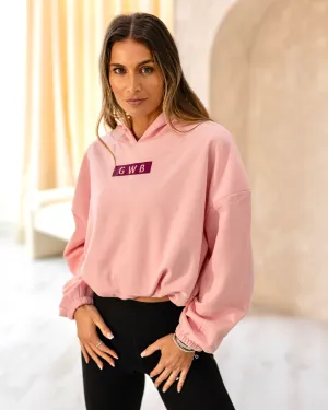 GWB Cropped Hoodie in Pink