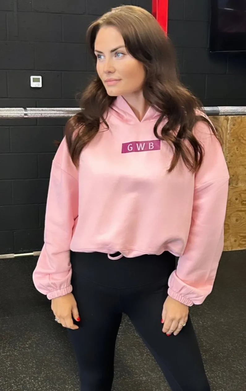 GWB Cropped Hoodie in Pink