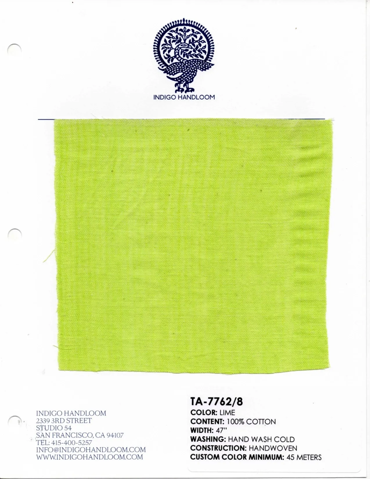 Handloom 100% Cotton TA-7762/8