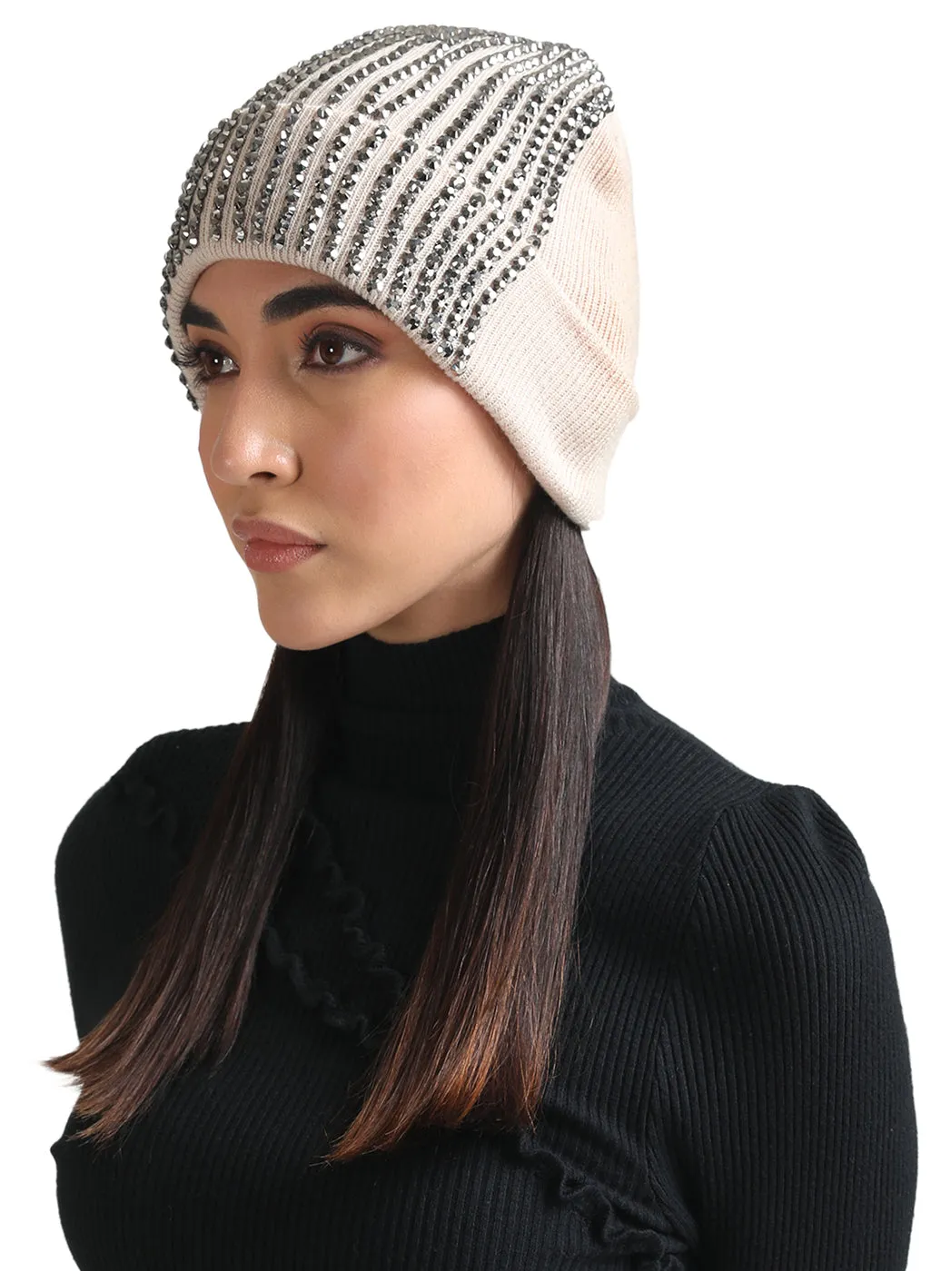 High Fashion Stone Studded Beanie