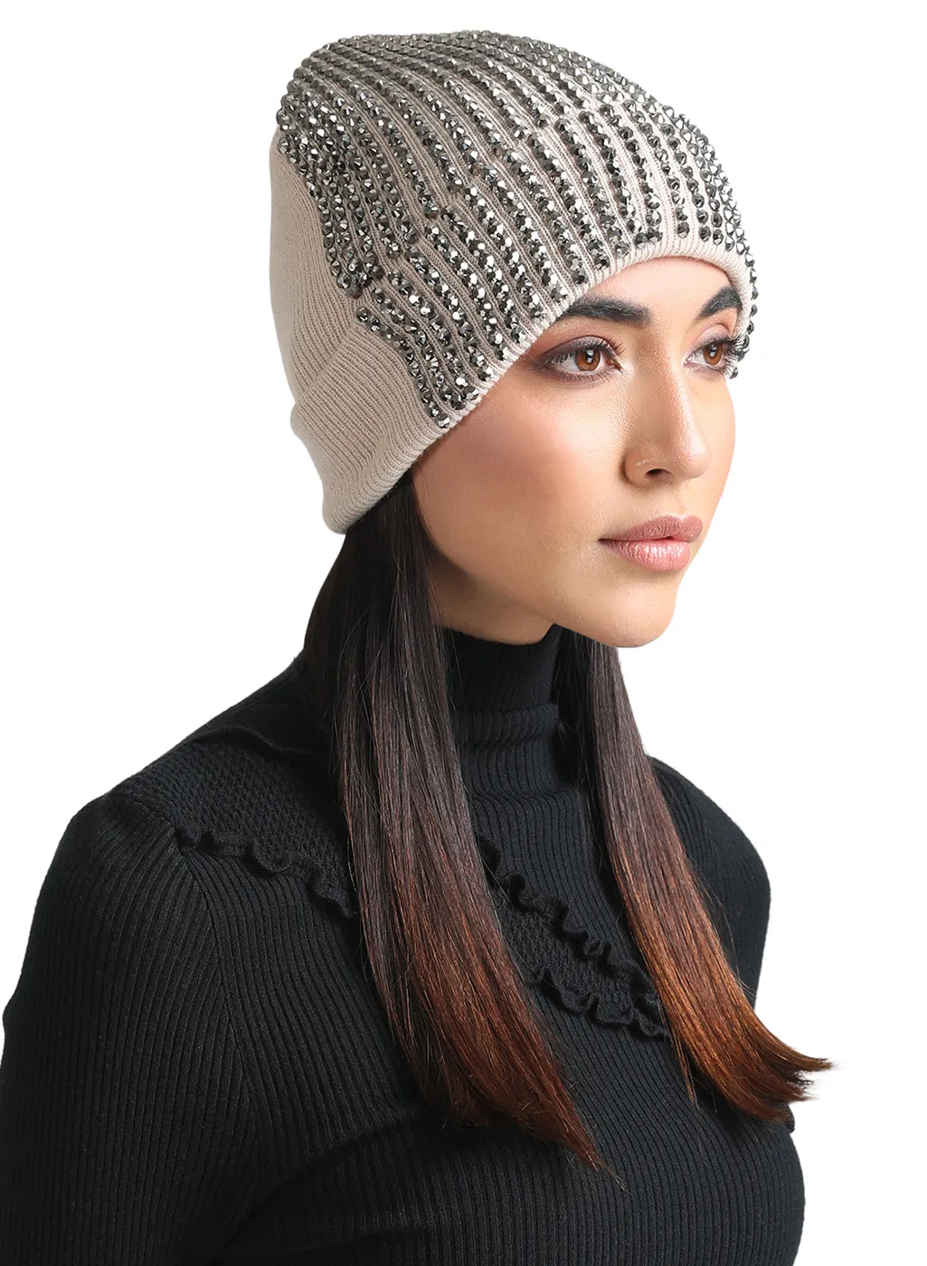 High Fashion Stone Studded Beanie