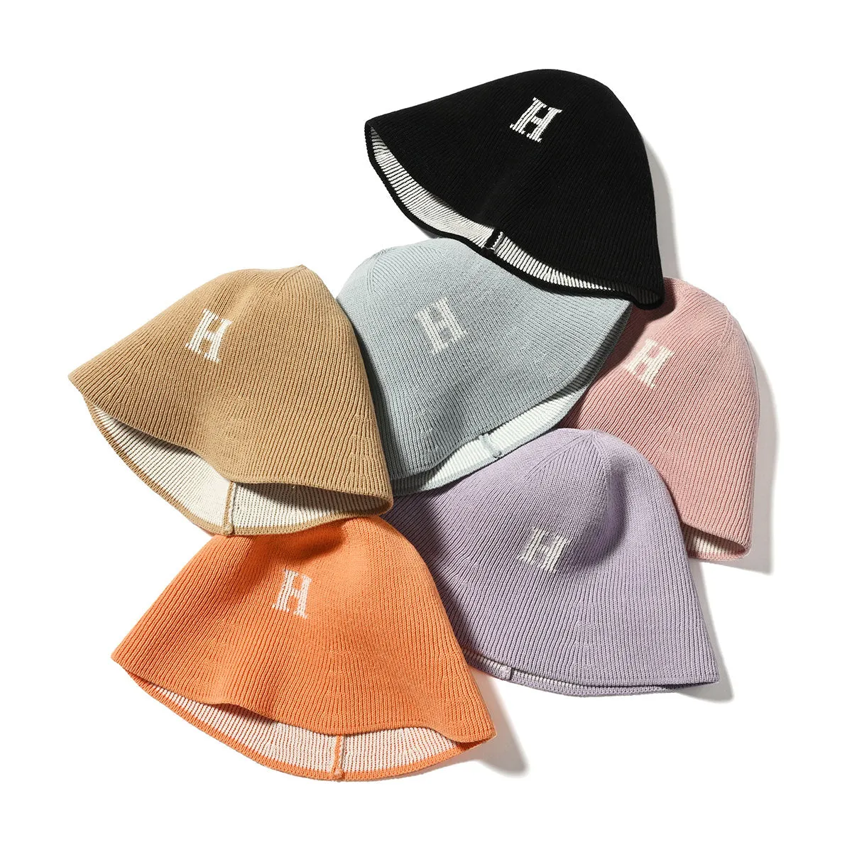 HOMEGAME - H LOGO COTTON KNIT HAT BEIGE【HG241415】