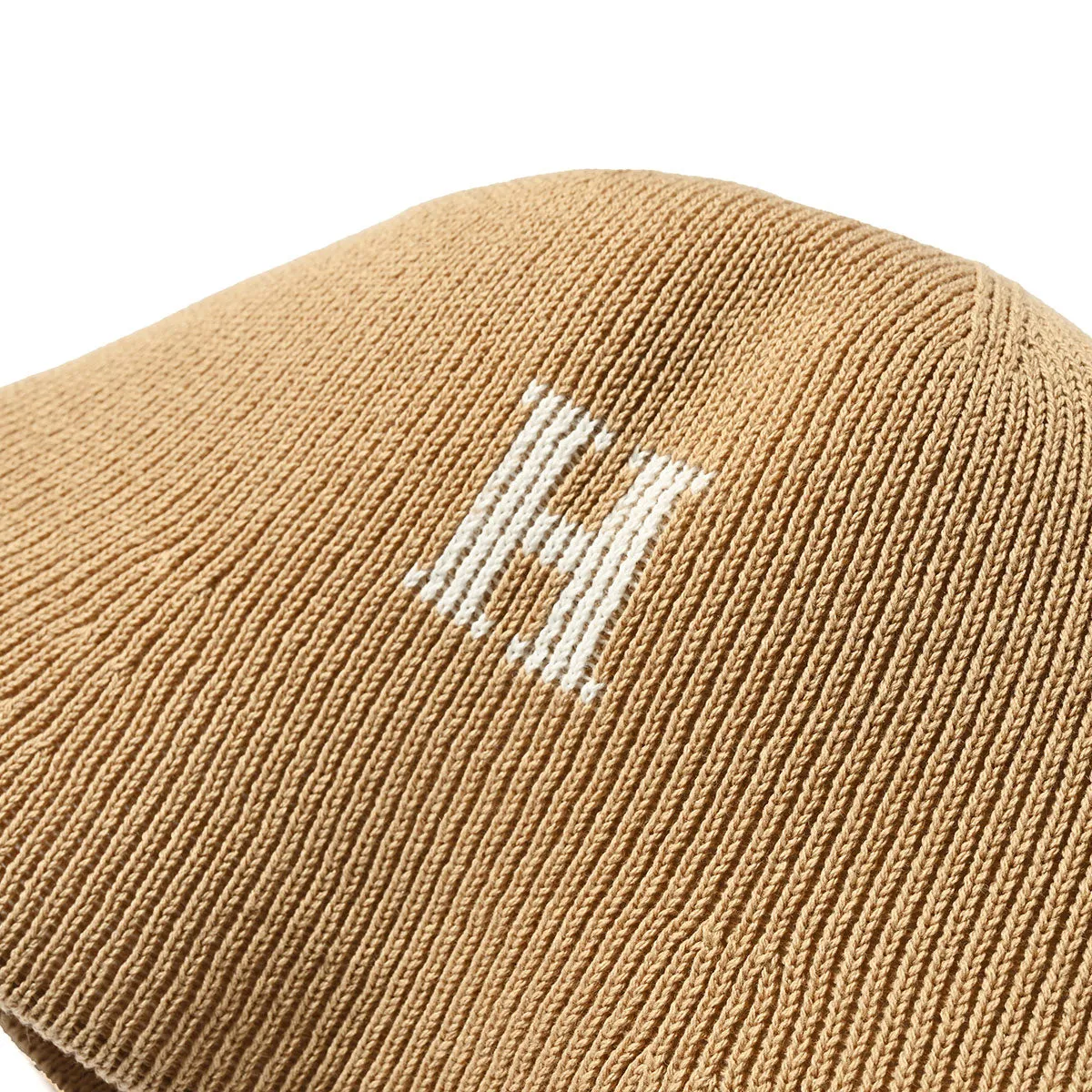 HOMEGAME - H LOGO COTTON KNIT HAT BEIGE【HG241415】