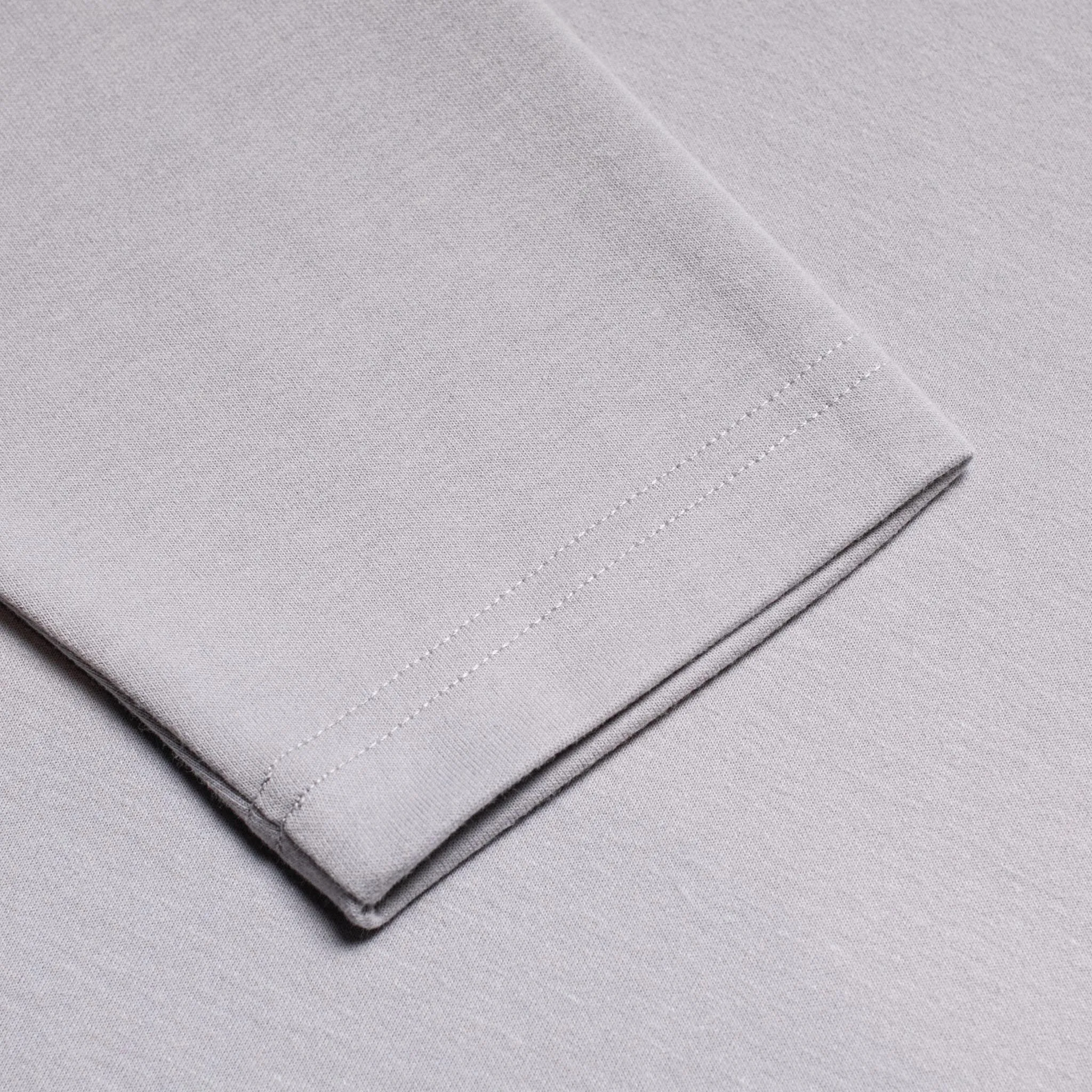 HOMME  Oversized LS Patch Tee Light Grey