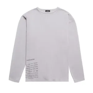 HOMME  Oversized LS Patch Tee Light Grey