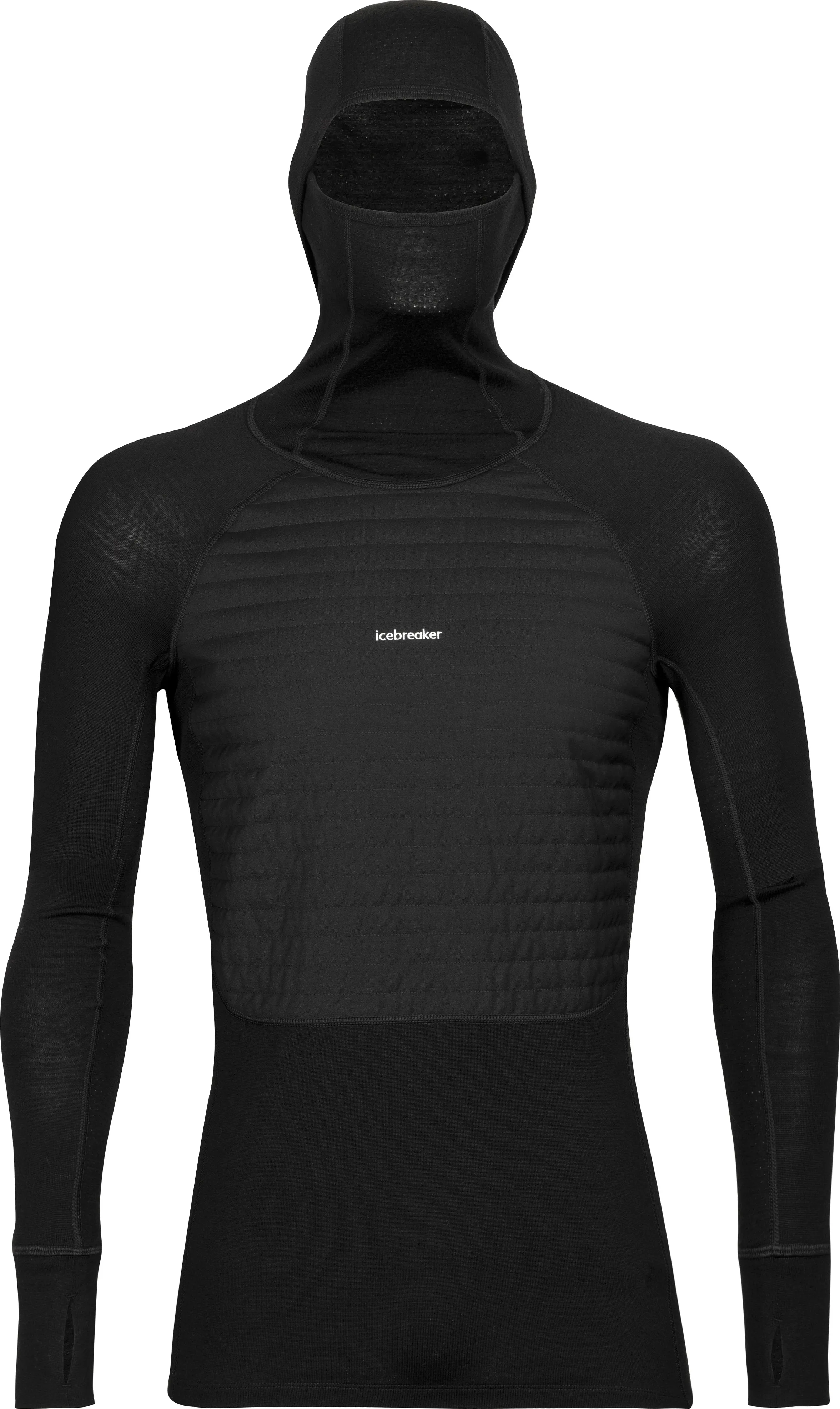 Icebreaker Men&#x27;s Zoneknit Insulated Long Sleeve Hoodie Black | Buy Icebreaker Men&#x27;s Zoneknit Insulated Long Sleeve Hoodie Black here | Outnorth