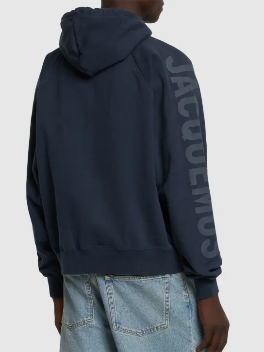 Jacquemus   Le Hoodie Typo cotton sweatshirt 