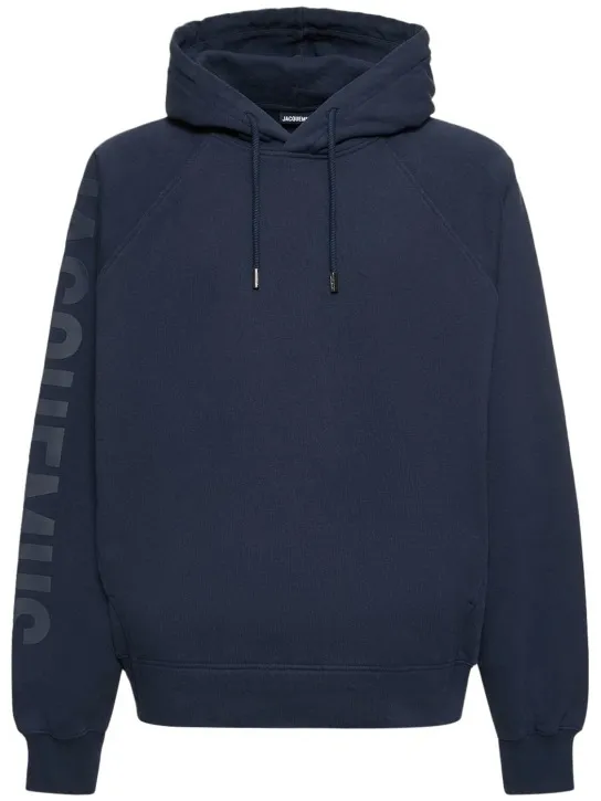 Jacquemus   Le Hoodie Typo cotton sweatshirt 