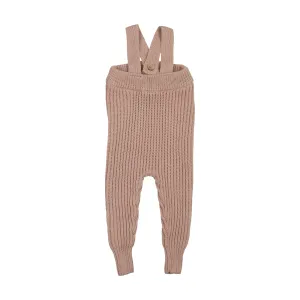 Knit overall and onesie - Dusty pink