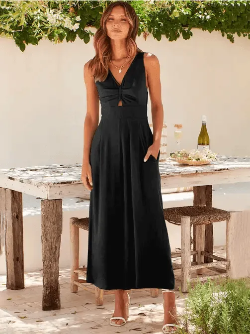 Ladies String Shoulder Overall Sleeveless Jumpsuit 2387#