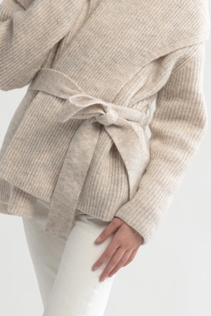 Look By M Shawl Collar Belted Cardigan SM2417