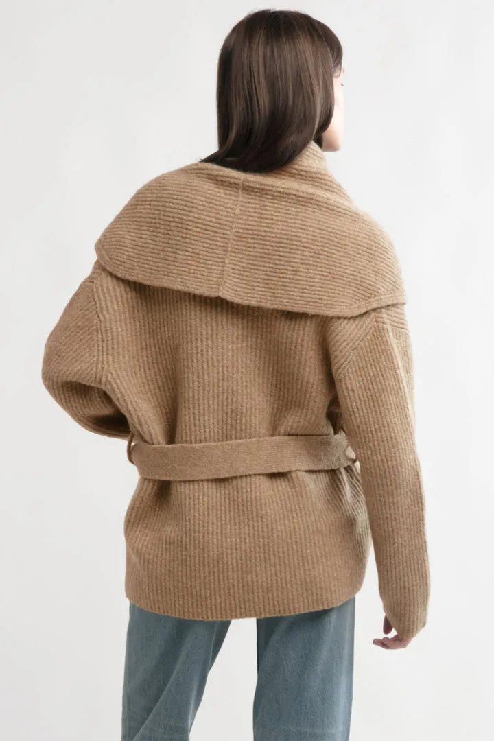 Look By M Shawl Collar Belted Cardigan SM2417