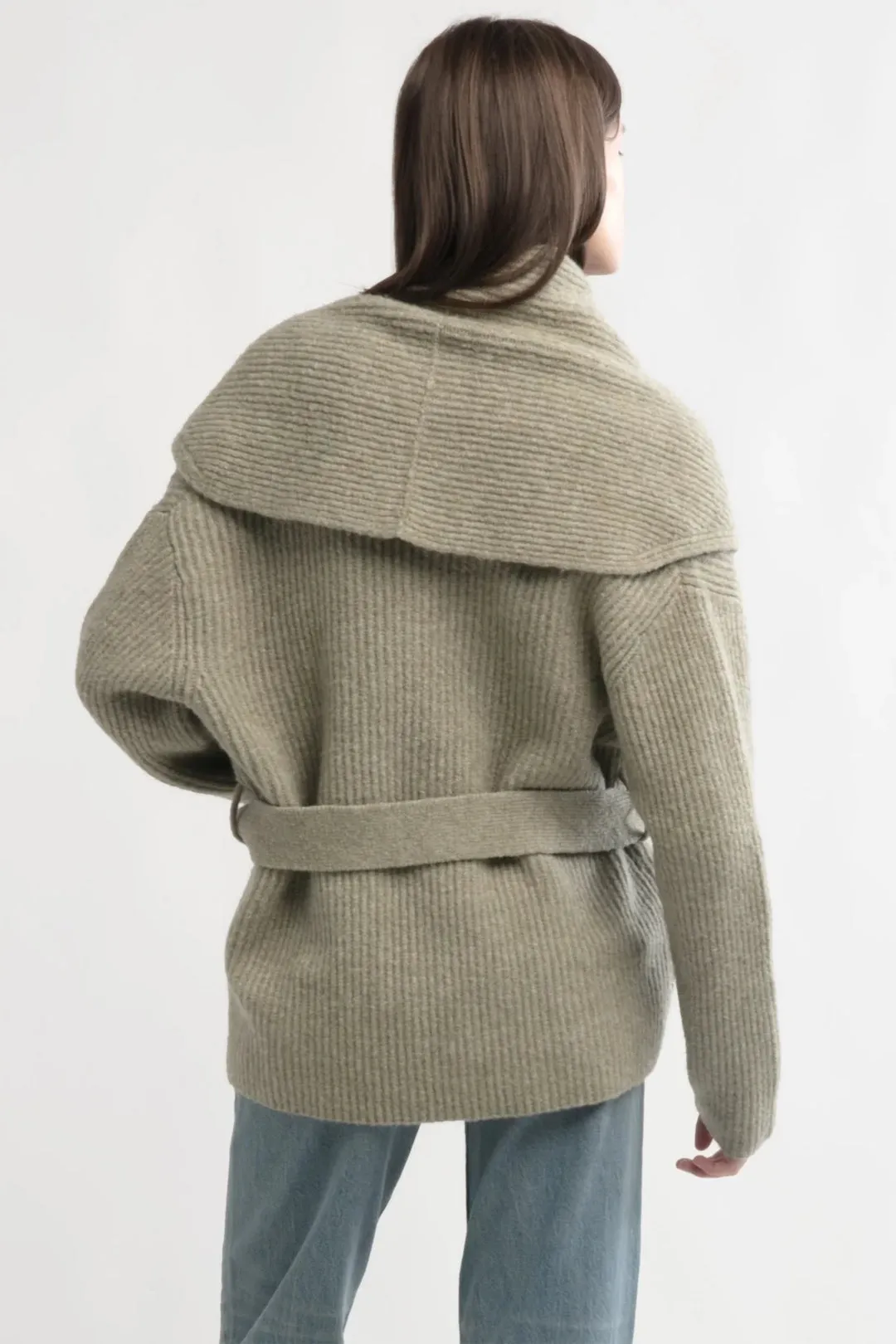 Look By M Shawl Collar Belted Cardigan SM2417