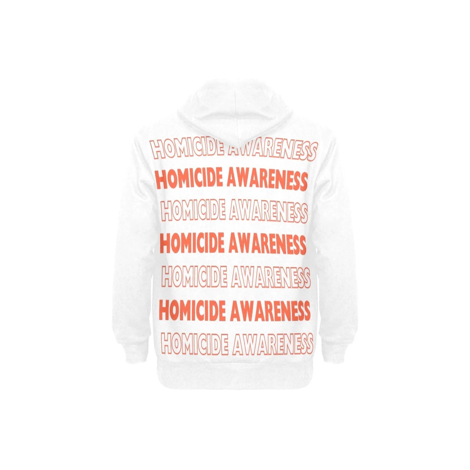 Men's Homicide Awareness Fleece Hoodie- Front & Back